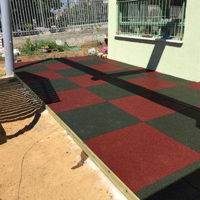 אריח גומי שחור ממוחזר עובי 10 מ"מ – תמונה 3